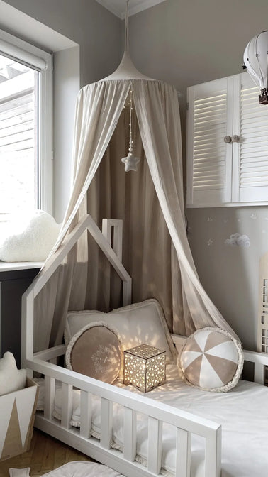 Stofsample Bedhemel - Mousseline