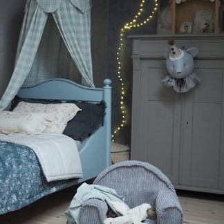 Bedhemel Mousseline Ruit Mint - Dubbellaags