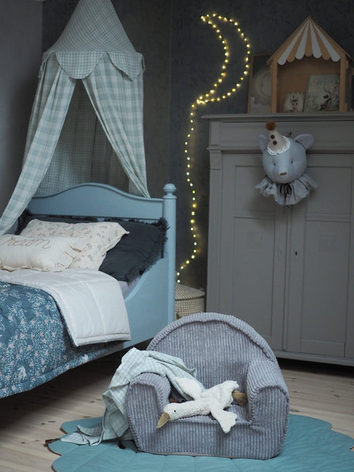 Rib Chair Blueberry Grey - mit gesticktem Namen