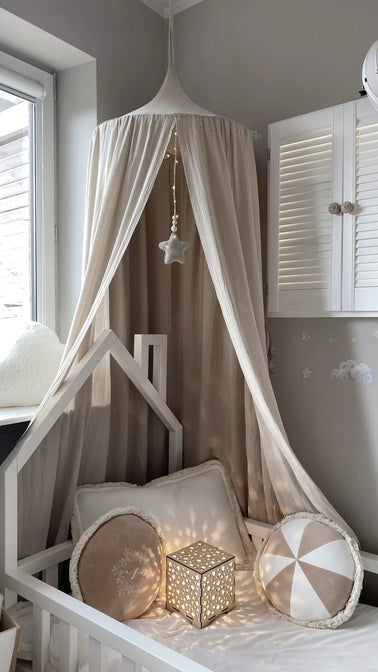 Stofsample Bedhemel - Mousseline