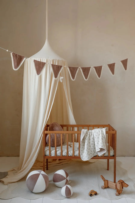 Stofsample Bedhemel - Mousseline