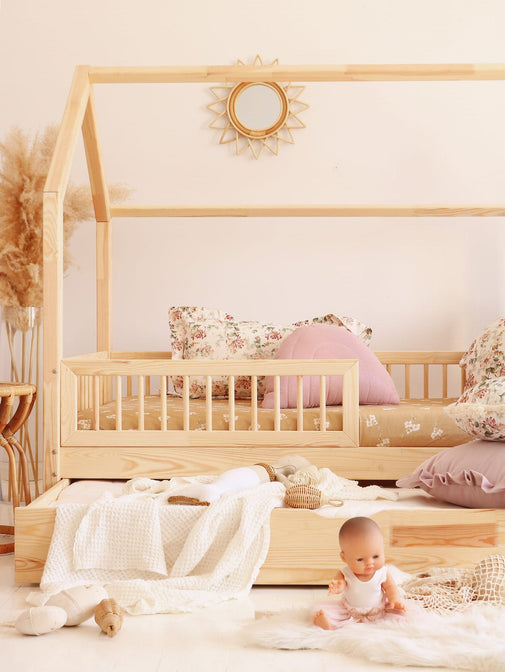 Betthaus Senna mit Bettkasten Natur - 90x190cm