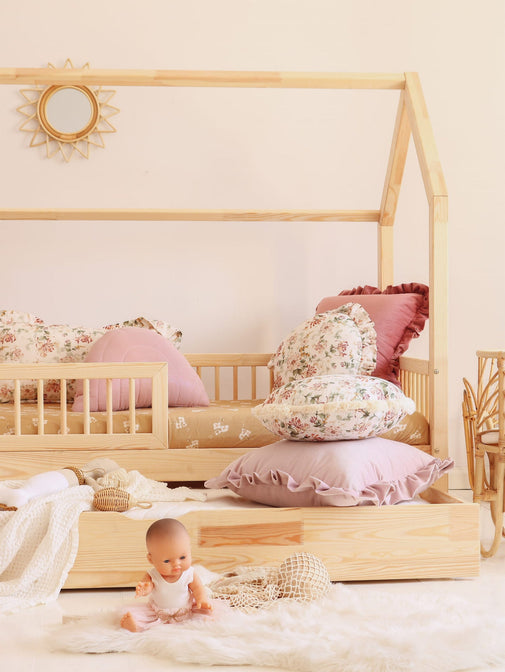 Betthaus Senna mit Bettkasten Natur - 90x190cm