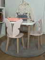 Houten stoel vlinder design Roze/Naturel
