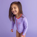 UV Badpak Meisjes met Lange Mouwen - Paars