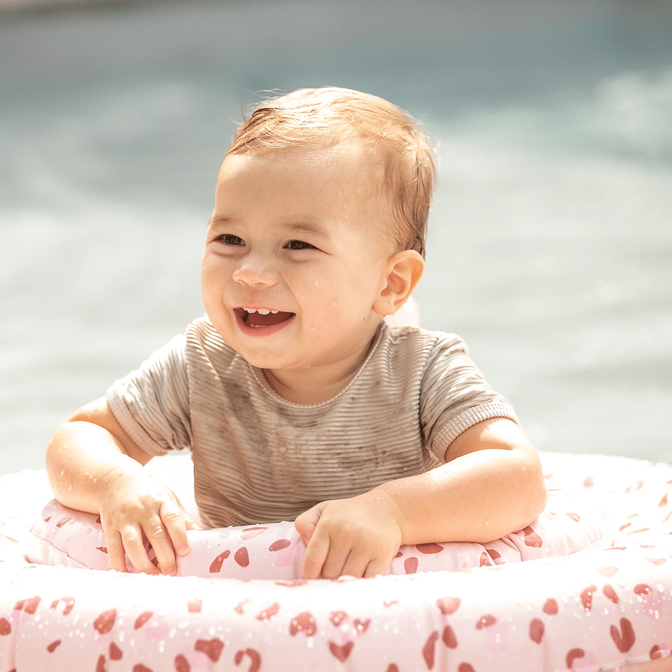 Old Pink Leopard Baby Float 0-1 jaar