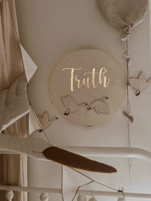 Wandlampe Gänse mit Namen