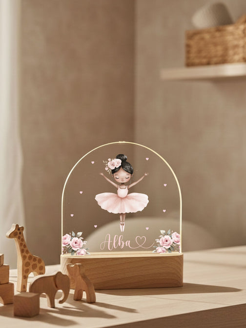 Nachtlampje Ovaal Acrylglas - Gepersonaliseerd