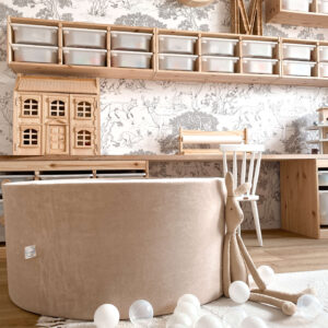 Bällebad Soft Velvet 90x40cm "Beige" - Mimii