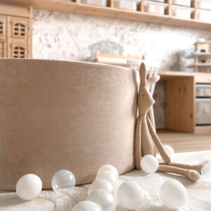 Bällebad Soft Velvet 90x40cm "Beige" - Mimii