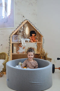 Bällebad Trikot Baumwolle „Grau“ 90x40cm - Mimii