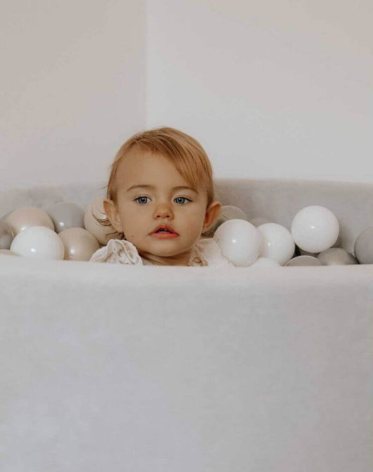 Bällebad Soft Velvet 90x40cm "hellgrau" - Mimii