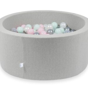 Bällebad Jersey Baumwolle "Hellgrau" 90x40cm - Mimii