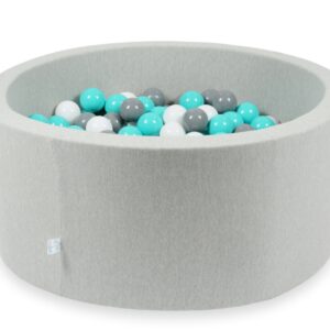 Bällebad Jersey Baumwolle "Hellgrau" 90x40cm - Mimii