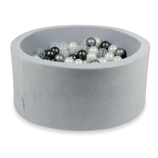 Bällebad Soft Velvet 90x40cm "hellgrau" - Mimii
