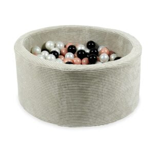 Bällebad Velvet Rib 90x40 cm "Grau" - Mimii