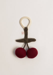 Kersen Kinderwagenspeelgoed – rood/legergroen