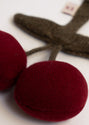 Kersen Kinderwagenspeelgoed – rood/legergroen