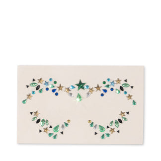 Gesichtsjuwelen Grün