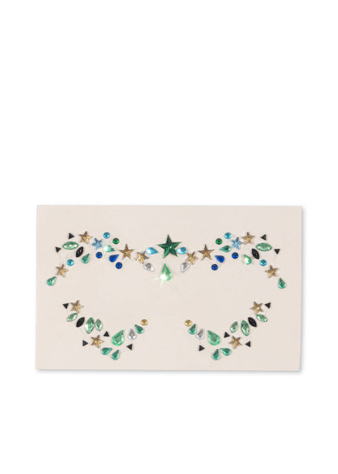 Gesichtsjuwelen Grün