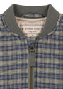 Juno Printed Bomber Jacket - LAUREL BLUE CHECK