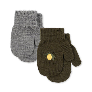 2-Pack Filla Wanten - Kombu Green en Grijs