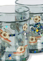 2-PACK Bekers met Glitters - Off White / Kick it