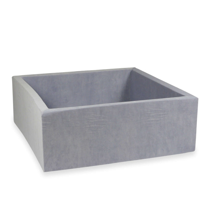 Bällebad Soft Velvet 110 x 110 x 40 cm Hellgrau