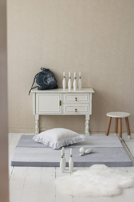 SPIELMATTE WEICHER SAMT HELLGRAU - Mimii