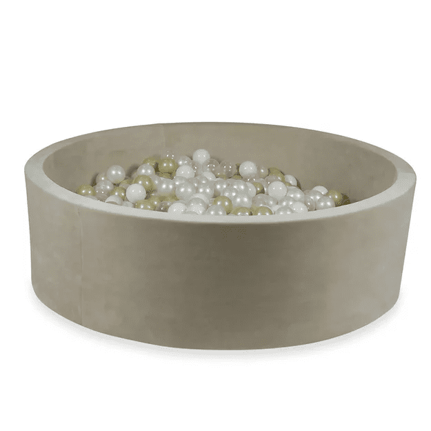 Bällebad XXXL 130x40cm Soft Velvet „Beige“ - Mimii