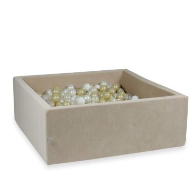 Bällebad Soft Velvet 110 x 110 x 40 cm Beige