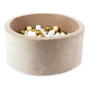 Bällebad Soft Velvet 90x40 CM „Dunkelbeige“ - Mimii