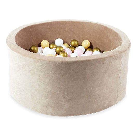 Bällebad Soft Velvet 90x40 CM „Dunkelbeige“ - Mimii