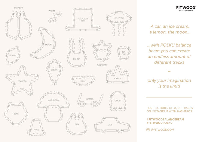 Holz-Schwebebalken POLKU Birke Small - Fitwood
