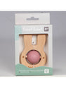 Beißring aus Silikon/Holz Kaninchen Rosa - Label Label