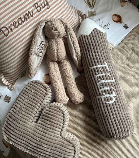 Hase mit Musik beige