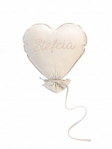 Herz-Ballonkissen Deluxe - Vanilla Cream