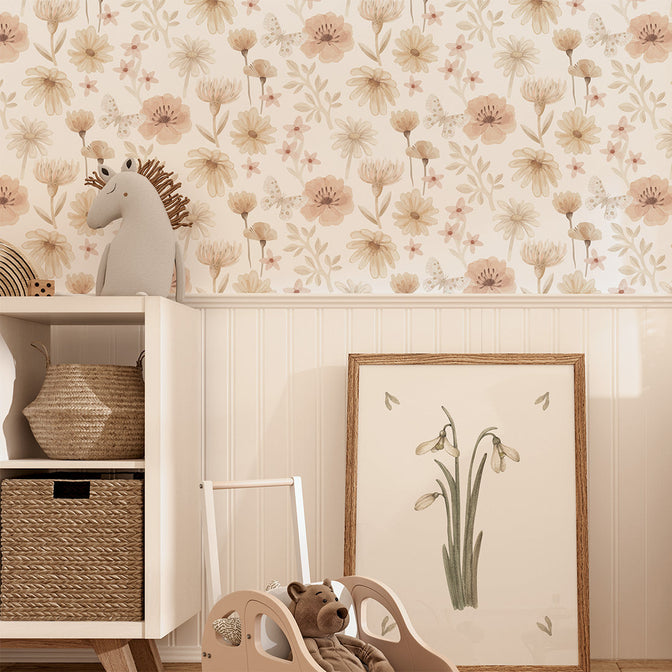 Bloemen Meadows Behang
