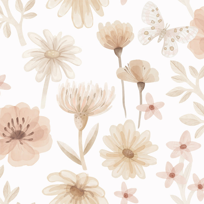 Bloemen Meadows Behang