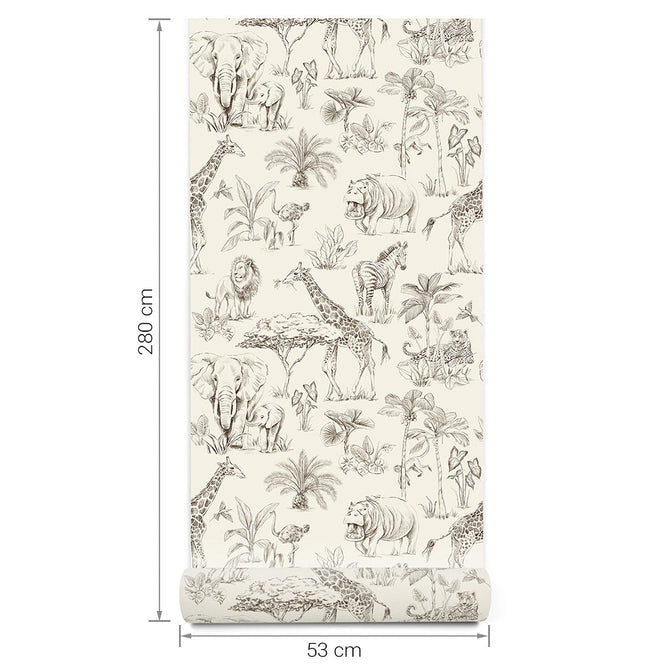 Safari Cream Behang