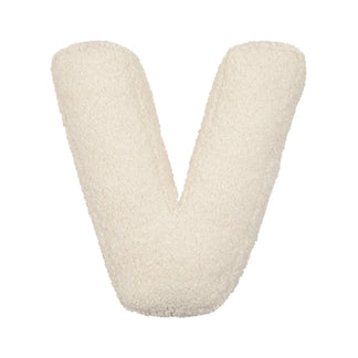 Teddy-Buchstabenkissen weiß V