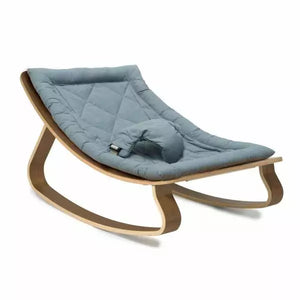 Wipstoel Levo Natural Wood Walnoot - Blauwgrijs