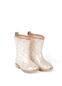 Gummistiefel Regenstiefel Blütenknospen Glitzer