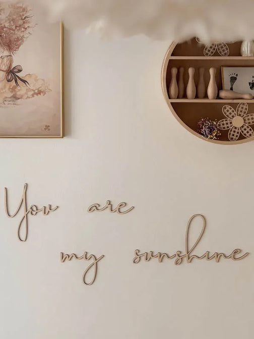Du bist mein Sonnenschein Wanddekoration aus Holz